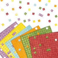 Glitter Foam Self-Adhesive Mosaic Squares (Per 3 packs)