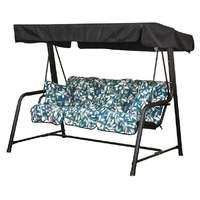 Glendale 3 Seater Swing Seat in Blue Floral