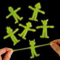 Glow in the Dark Stretchy Aliens (Pack of 6)
