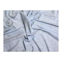 Glitter Print Stretch Jersey Dress Fabric Blue & Silver