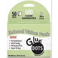 glue dots 316 mini dot sheets school value pack 600 clear dots 244023