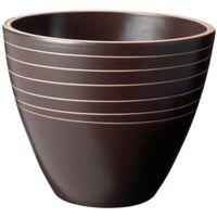 Glazed Brown Plant Pot (H)24.5cm (Dia)30cm