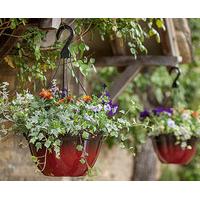 Glaze-Effect Plastic Hanging Baskets, Set of 2