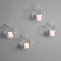 Glass Hanging Bauble Tealight Holders (Set of 4) by Gardman