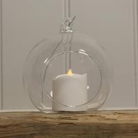 Glass Hanging Bauble Tealight Holder by Gardman