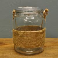 Glass Hanging Jar 14cm (Solar) by Gardman