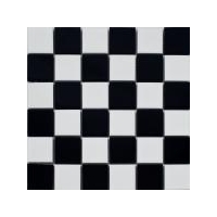 Gloss Chequer Black & White Large Tiles - 306x306x6.5mm