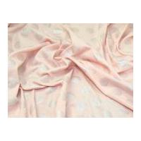 Glitter Circles Print Stretch Jersey Dress Fabric Pink/Silver