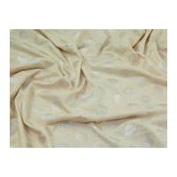 Glitter Circles Print Stretch Jersey Dress Fabric Cream/Silver