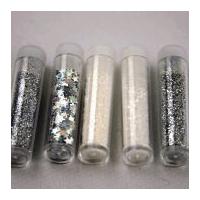 Glitter & Flitter Craft Set White Silver