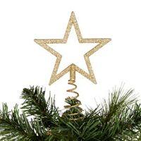 Glitter Gold Cut Out Star Tree Topper