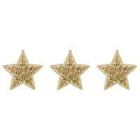 Glitter Gold Star Tree Decoration Pack of 3