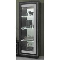 Gloria Display Cabinet In Black And White High Gloss And LED