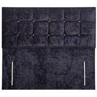 Glamour Floor Standing Headboard - Double - Faux Suede Stone