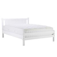 Glory White Wooden Bed Frame Double