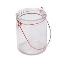 Glass & Copper Handled Tealight Holder