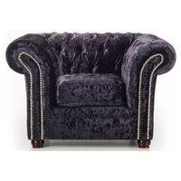 Glitz Chesterfield Fabric Armchair Grape