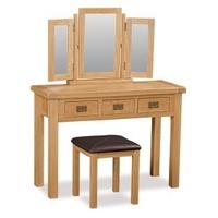 global home salisbury oak dressing table wide