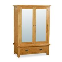 global home salisbury oak wardrobe wide mirror