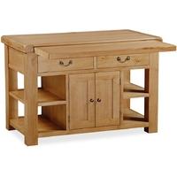 Global Home Vintage Oak Extending Kitchen Island