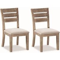 global home rockhampton oak dining chair pair