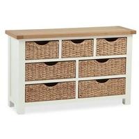 global home oxford painted chest of drawer 34 drawer with basket