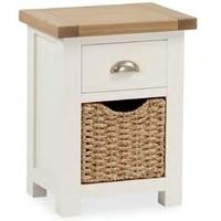 Global Home Oxford Painted Bedside Cabinet with Basket