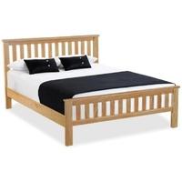 global home burlington oak bed slatted