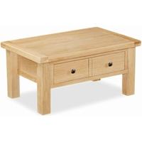 Global Home York Oak Coffee Table with Drawer