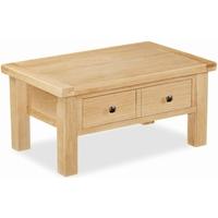 global home york oak coffee table with drawer