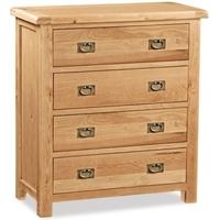 Global Home Salisbury Oak Chest of Drawer - 4 Drawer