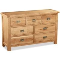 Global Home Salisbury Oak Chest of Drawer - 3 Over 4 Drawer