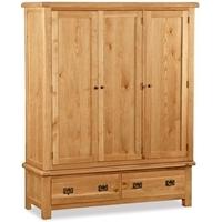 global home salisbury oak wardrobe triple