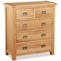 global home salisbury oak chest of drawer 2 over 3 drawer