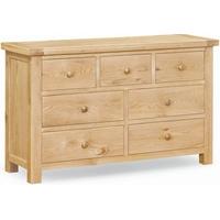 Global Home York Oak Chest of Drawer - 3 Over 4 Drawer