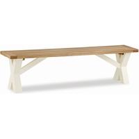 Global Home Oxford Painted Bench with Cross Legs