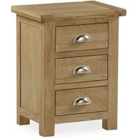 Global Home Cheltenham Oak Bedside Cabinet - Wide