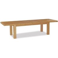 global home vintage oak extending dining table