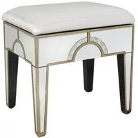 Glasgow Antique Mirrored Stool