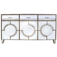 Glasgow Antique Mirrored 3 Drawer 3 Door Sideboard