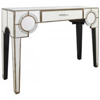 Glasgow Antique Mirrored 1 Drawer Console Table