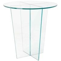 Glass Round Side Table