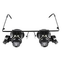 Glasses Type 20X Magnifier with White LED Light