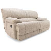 Gloucester Manual Suede 2 Seater Reclining Sofa Light Grey