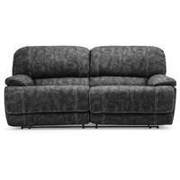 gloucester electric suede 3 seater reclining sofa charcoal