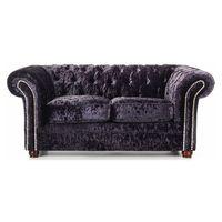 Glitz Chesterfield 2 Seater Fabric Sofa Grape