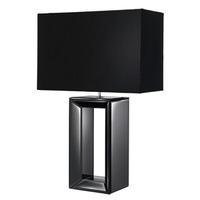 Glass Table Lamp With Black Shade