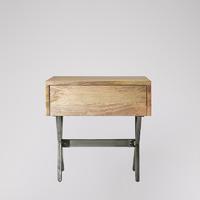 Glover bedside table in mango wood & iron