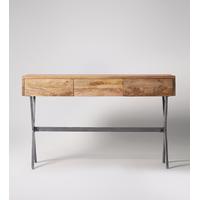Glover console table in mango wood & aged steel