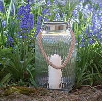 Glass Lantern Candle Holder Honeycomb